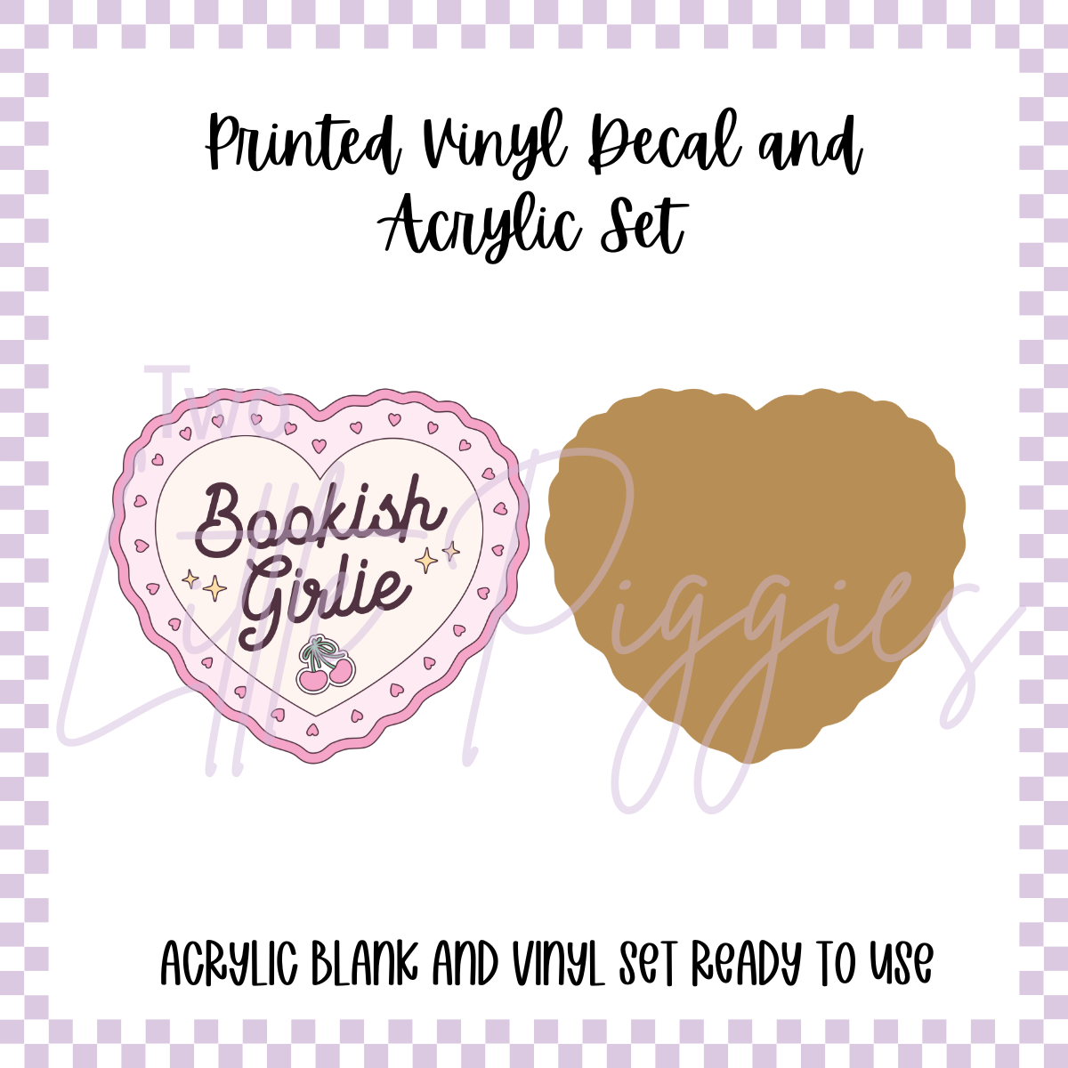 Printed Vinyl and Acrylic Set - Pastel Bookish - Bookish Girlie