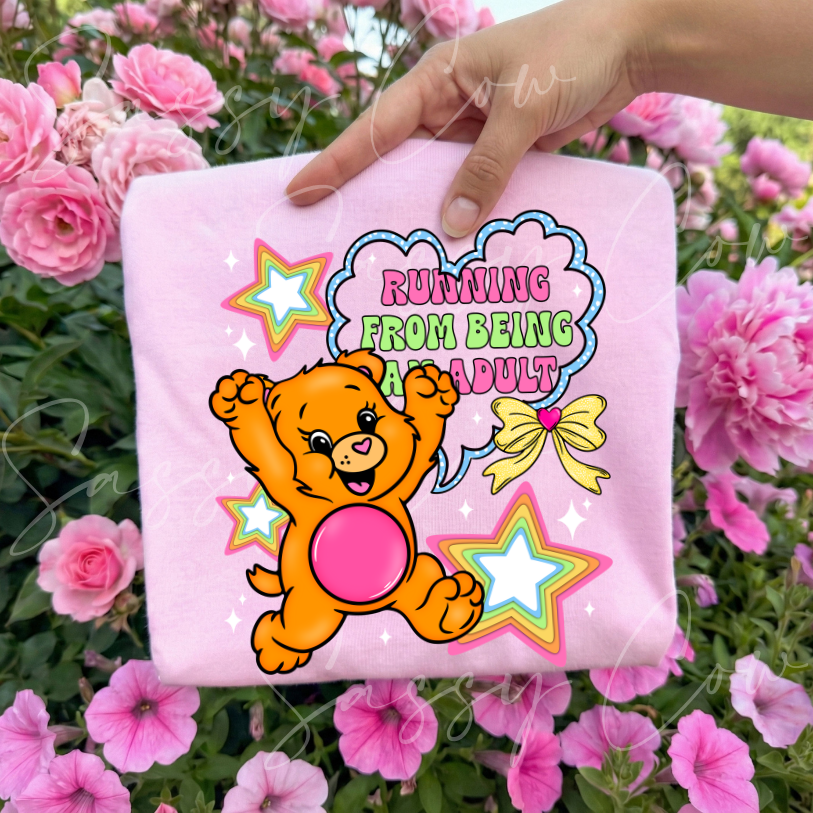 RUNNING FROM BEING AN ADULT TEE - 038
