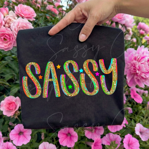 GLITTER SASSY TEE - 003