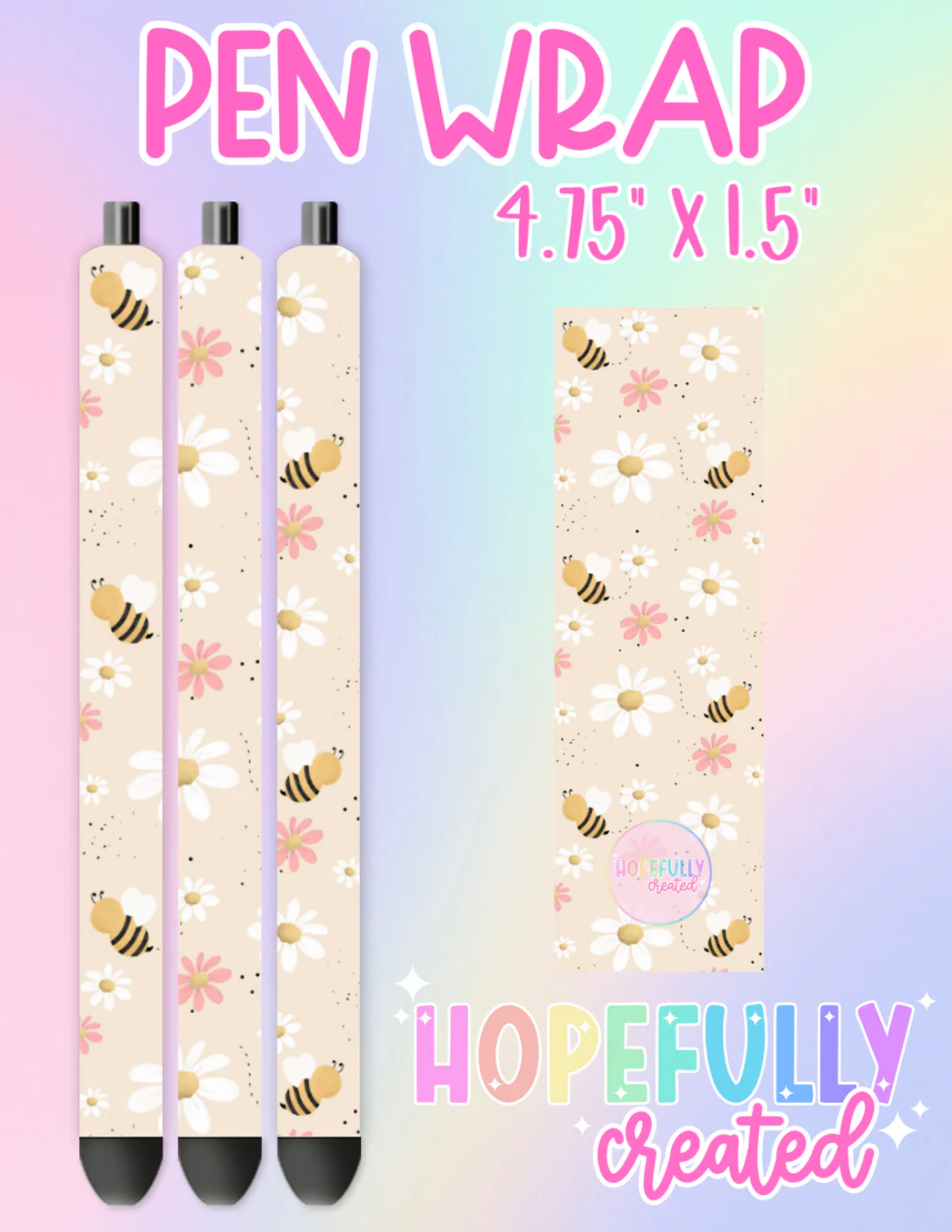 Floral Bees Vinyl Collection - 2357