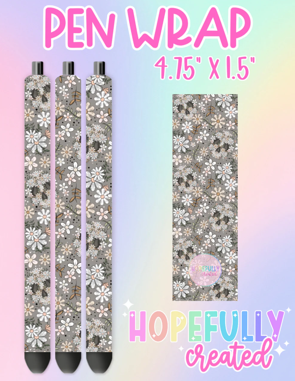 Floral Skulls Vinyl Collection - 2259