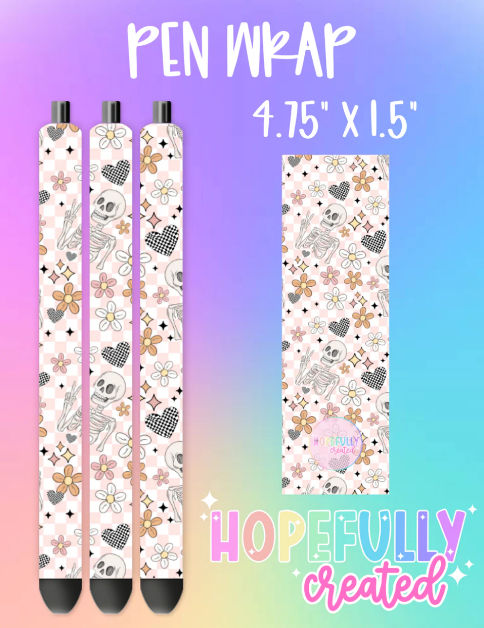 Floral Skellie Vinyl Collection- 1254