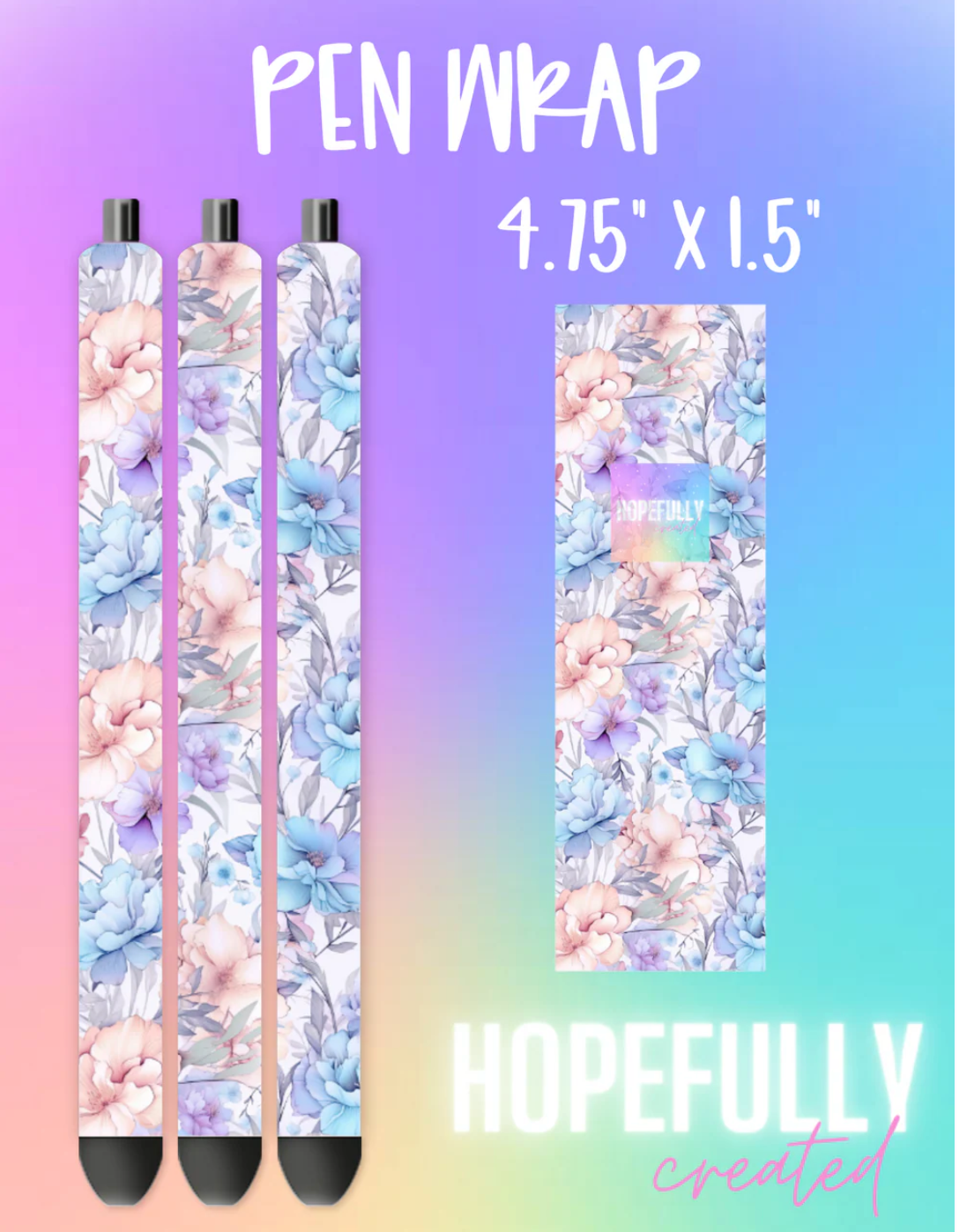 Watercolor Floral Vinyl Collection - 804