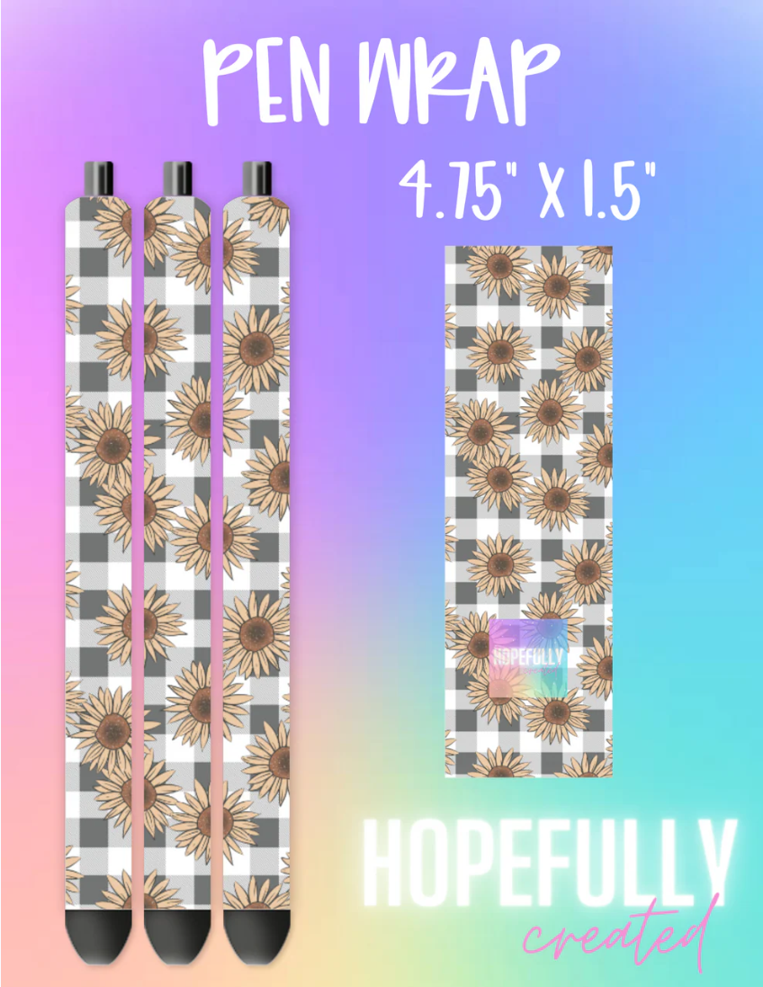 Plaid Sunflowers Vinyl Collection- 351