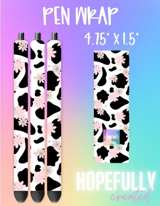 Floral Black Cow Vinyl Collection - 50