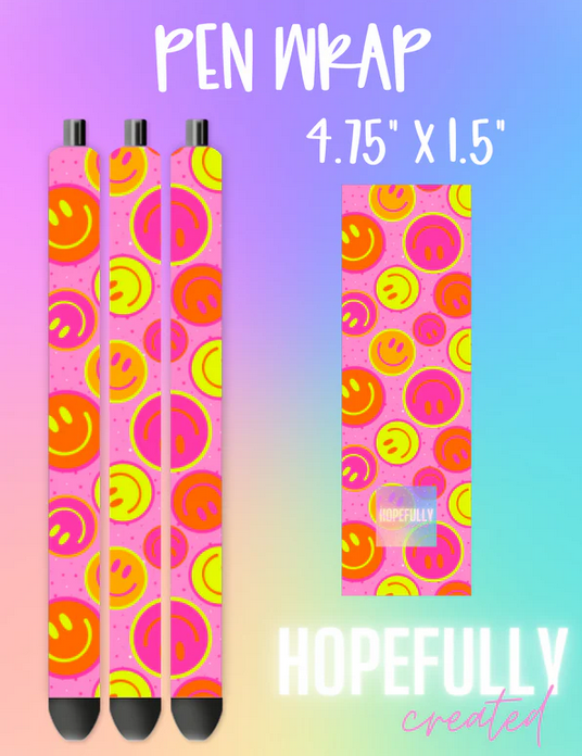 Neon Pink Smiley Vinyl Collection -116