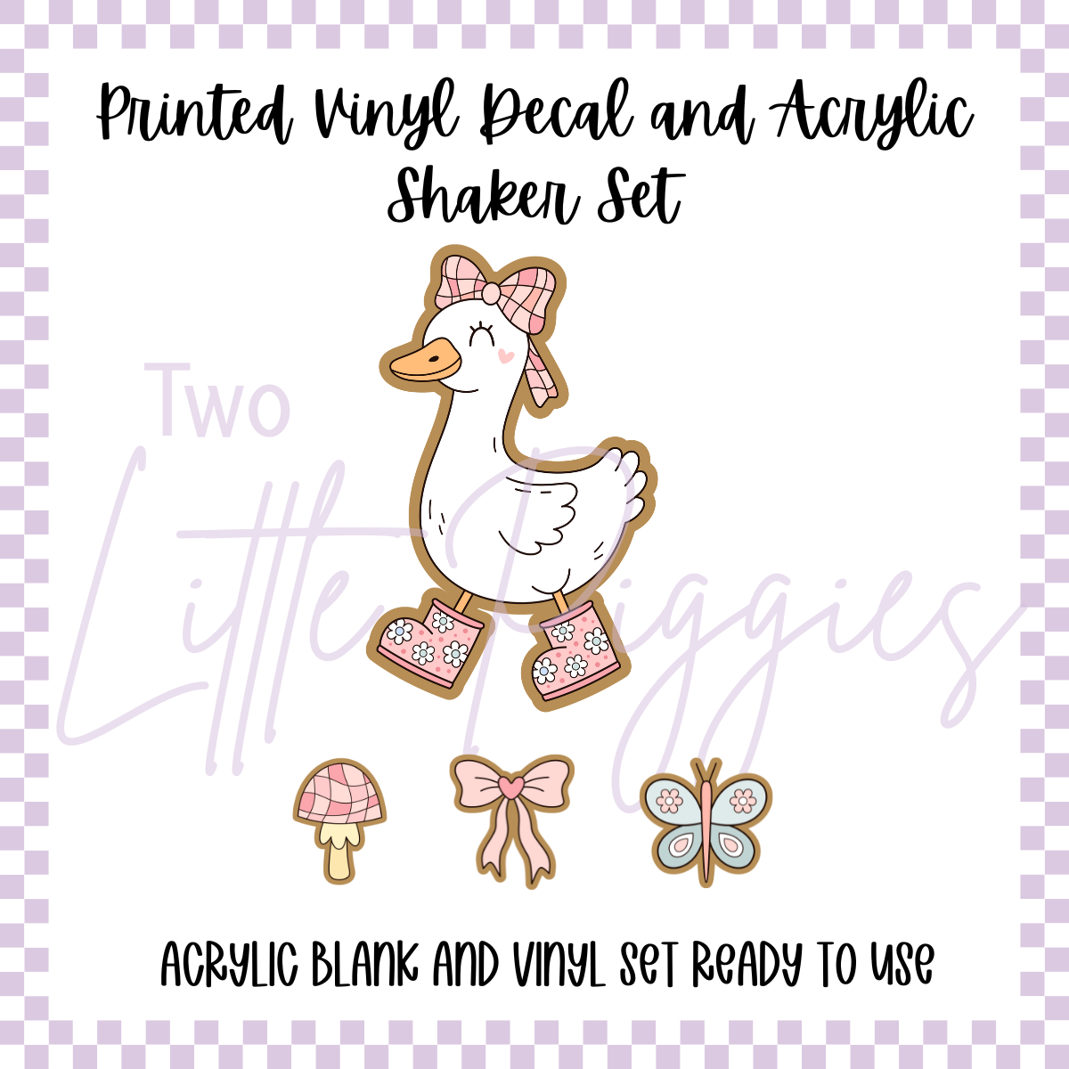 Acrylic Blank & Shaker Set -Spring Silly Goose