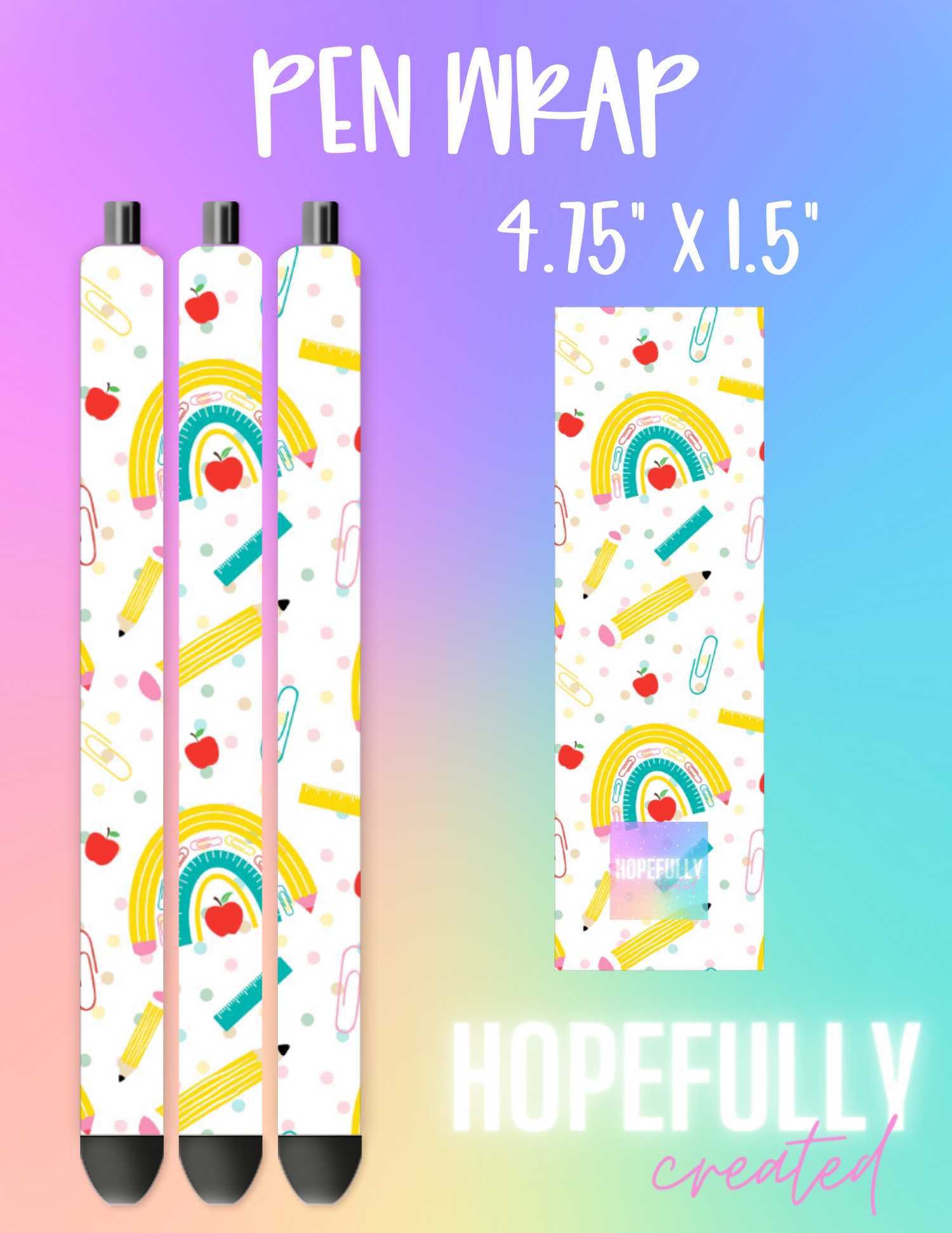 Rainbow School Pen Wrap-27