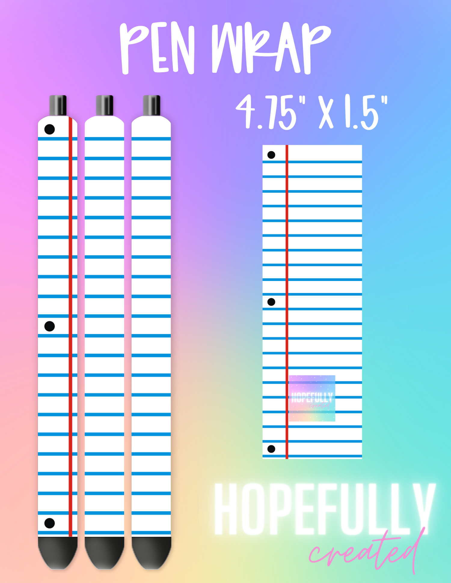 Lined Paper Pen Wrap-221