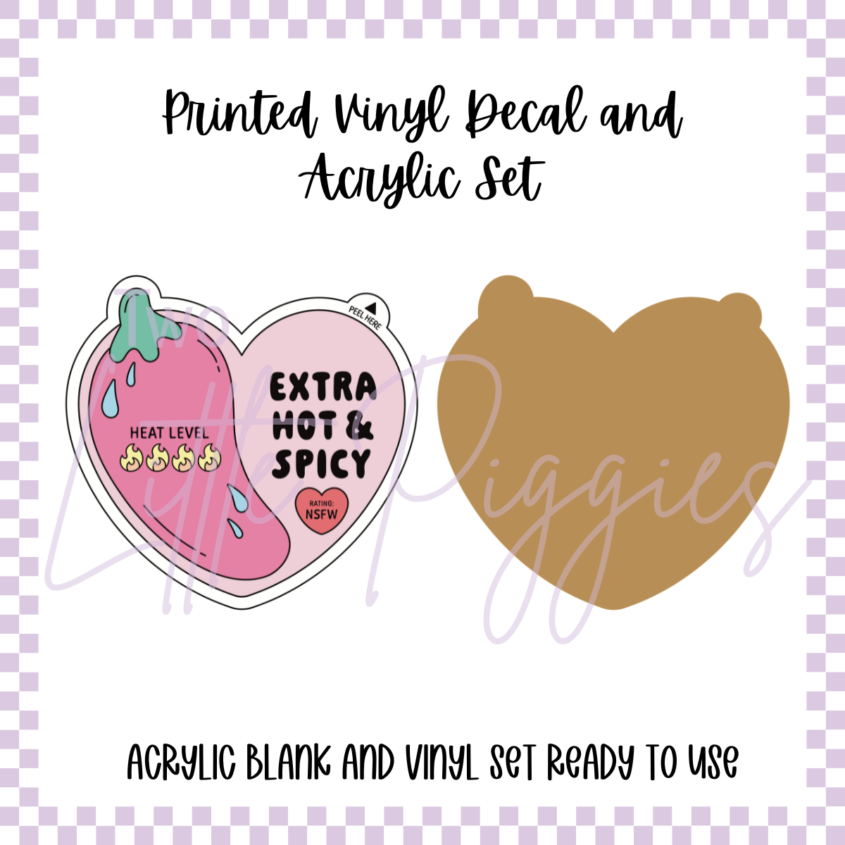 Printed Vinyl and Acrylic Set - Produce - Extra Hot and Spicy