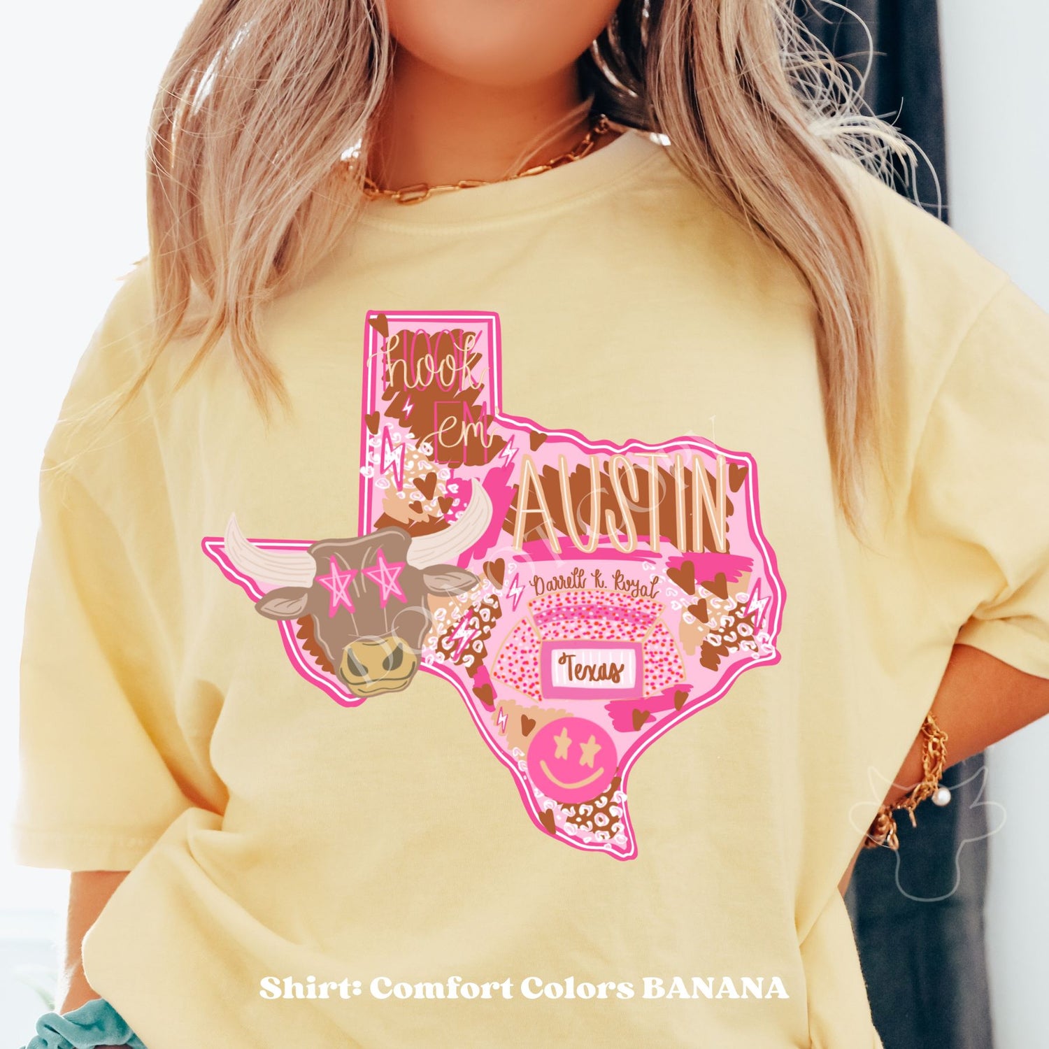 TEXAS Preppy State Glitter DTF Transfer