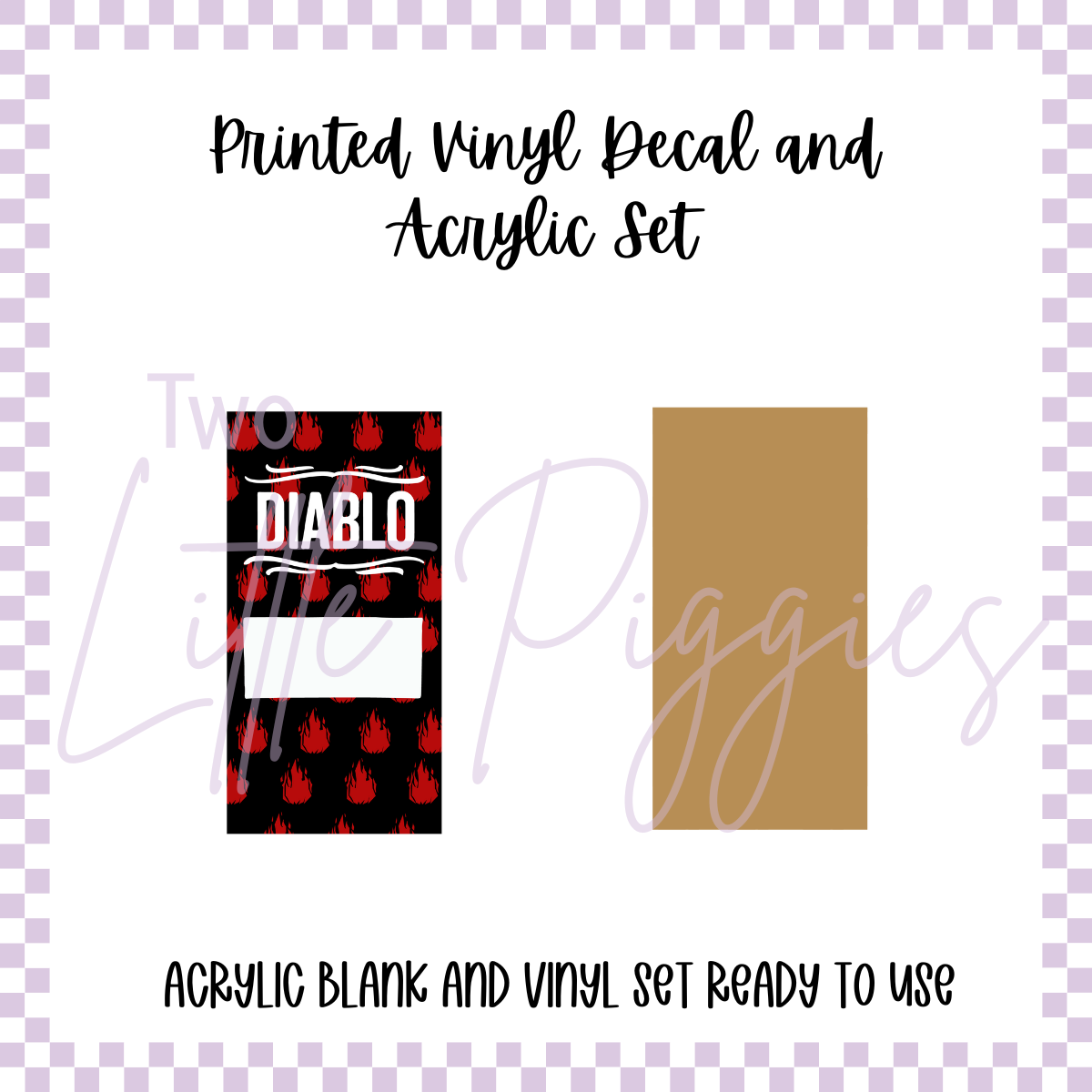Printed Vinyl and Acrylic Set - Taco Bell Diablo Sauce