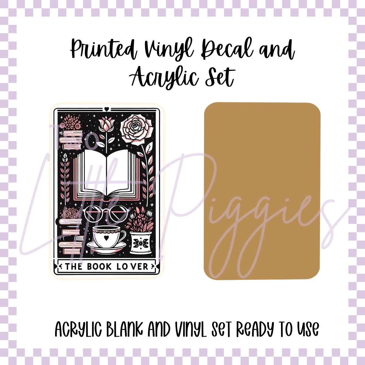 Printed Vinyl and Acrylic Set - Tarot - The Book Lover