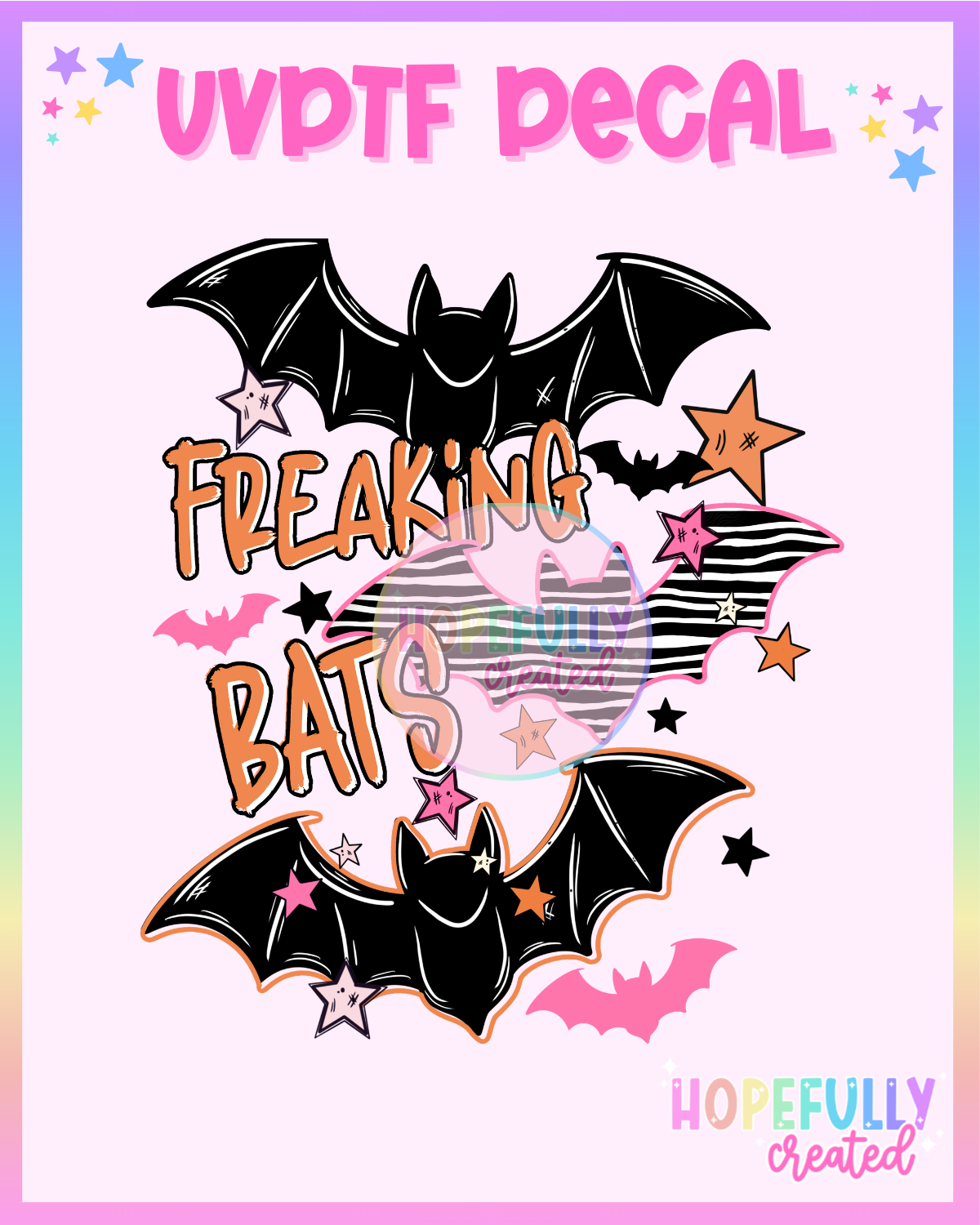 Bats UVDTF Decal