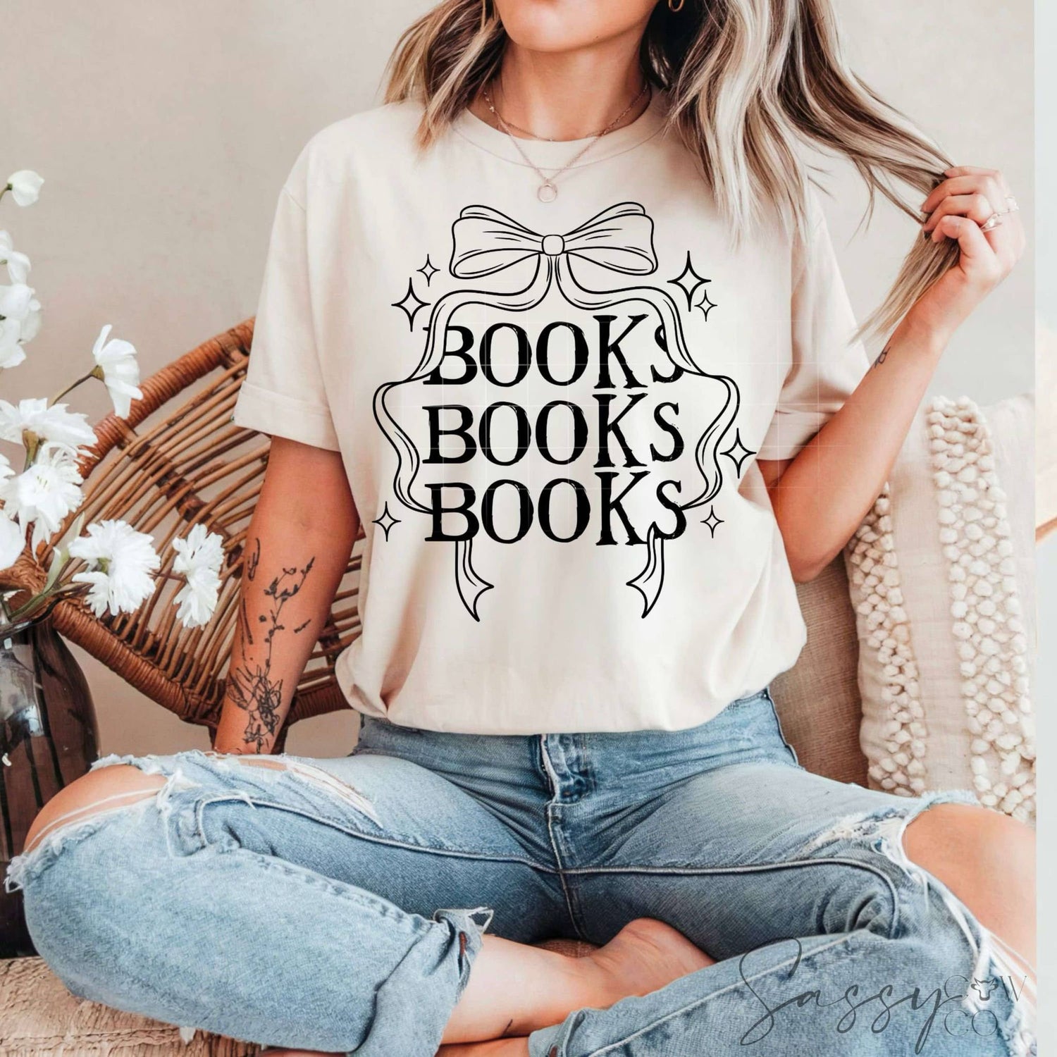 BOOKS BOOKS BOOKS DTF Transfer