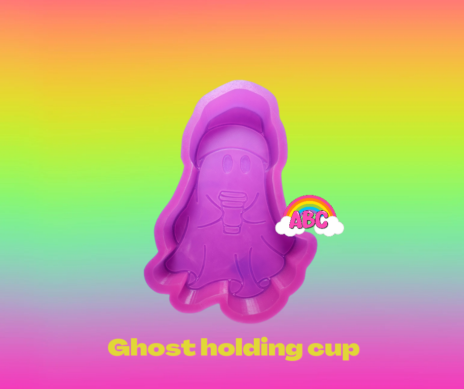Ghost Holding Cup silicone Freshie mold