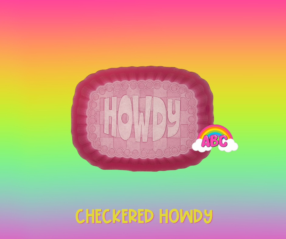 Checkered Howdy Silicone Mold