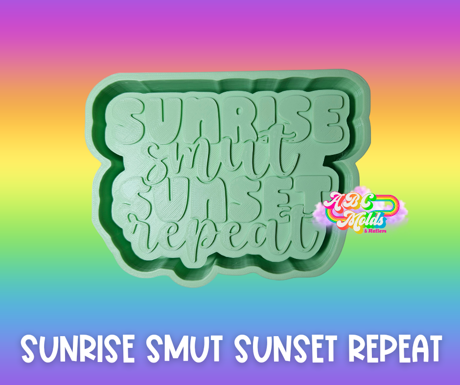 Sunrise Smut Sunset Repeat silicone mold