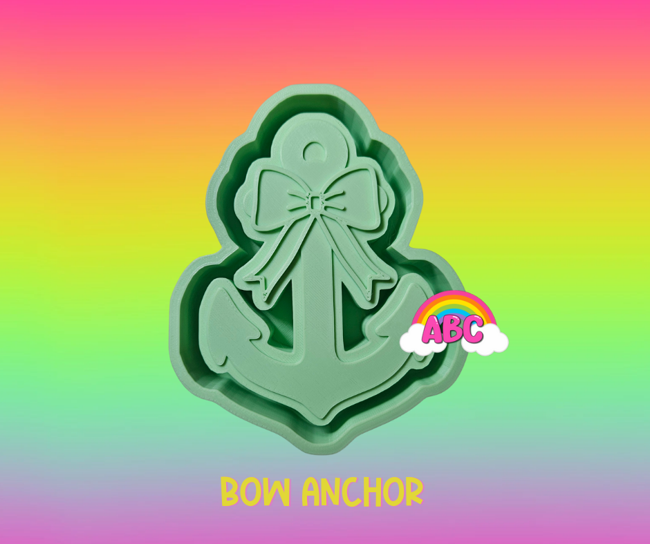 Anchor with Bow Silicone Mold