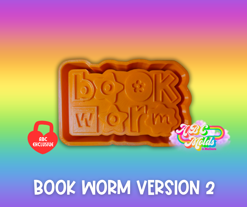 Book Worm Version 2 Silicone Mold