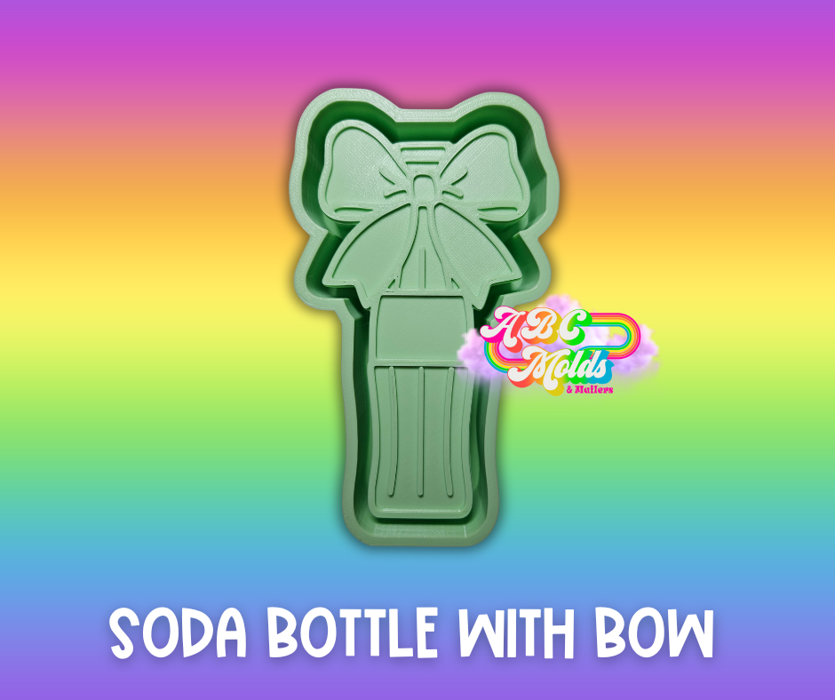 Soda Bottle with Bow Silicone Mold