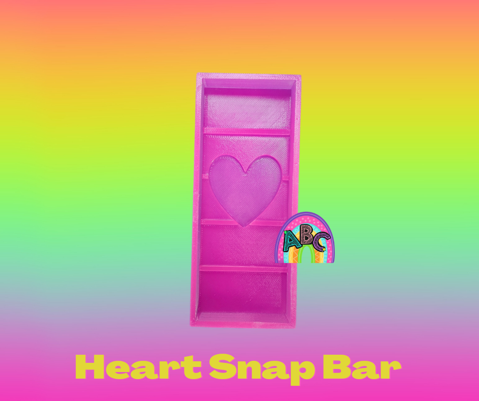 Heart 5 Snap Bar Mold